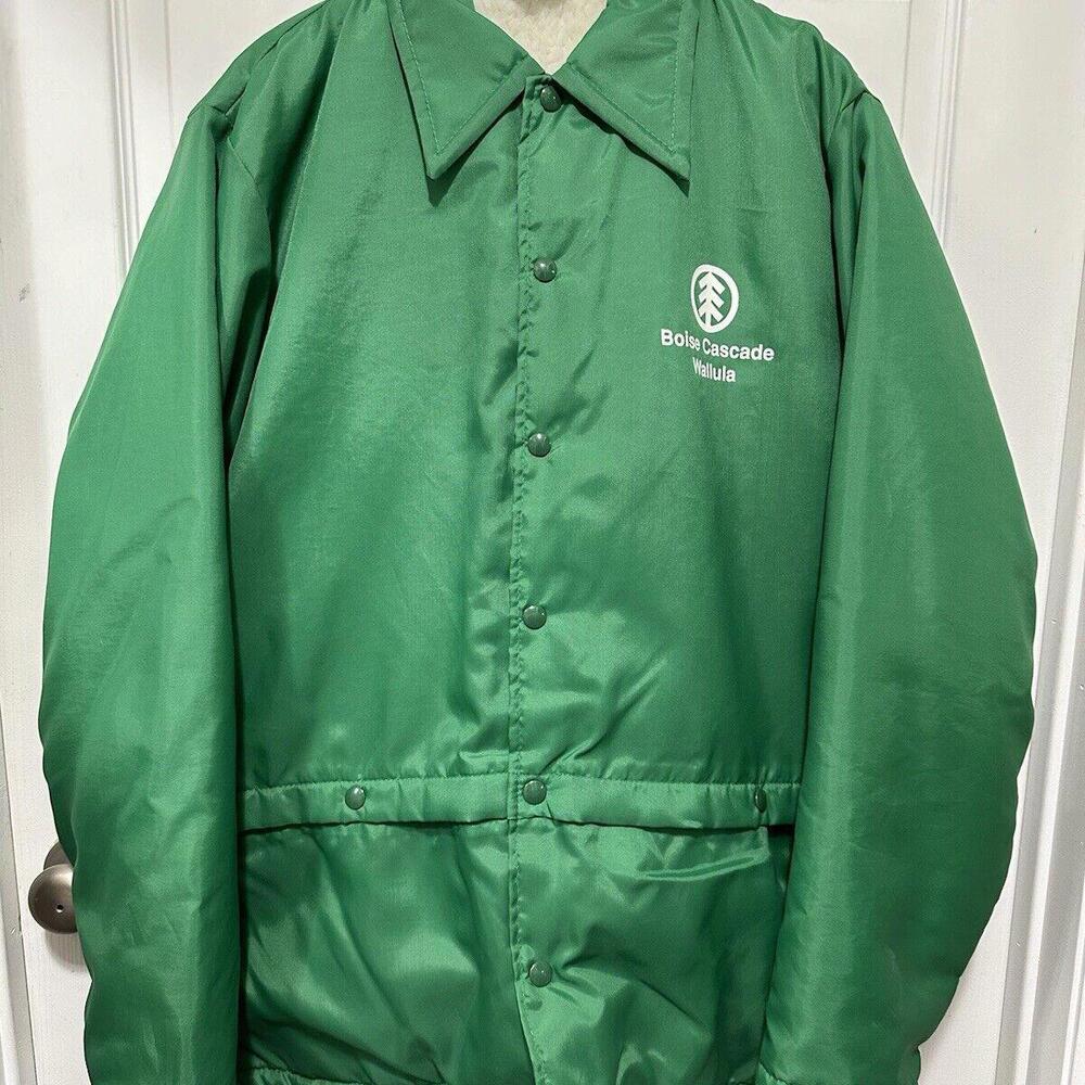 Vintage 70s Sherpa Lined Jacket Green Men's Large